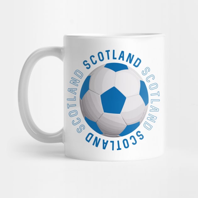 Blue and White Scotland Football Design by MacPean